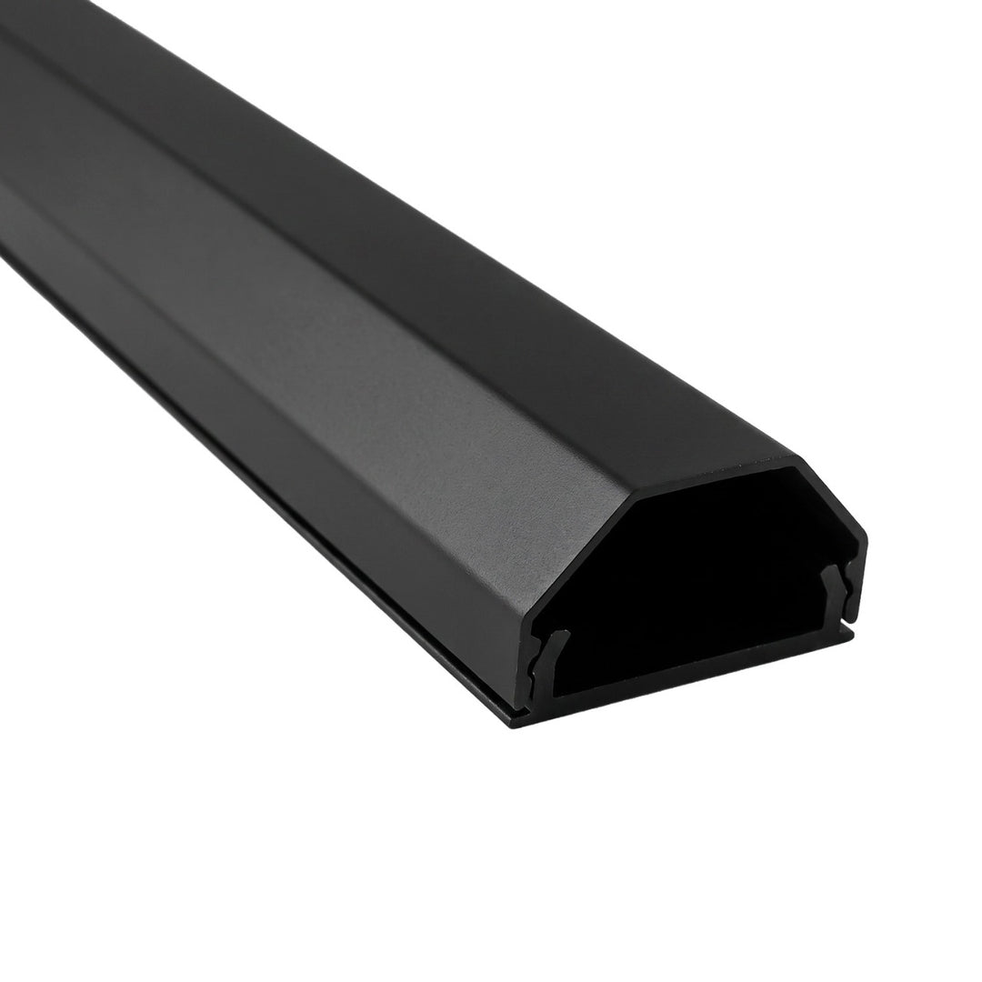 Maclean-kabeldæksel i aluminium, 33 x 18 x 750 mm, sort, MCTV-897 B
