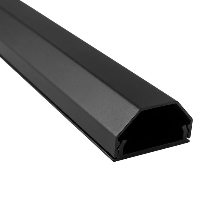 Maclean-kabeldæksel i aluminium, 33 x 18 x 750 mm, sort, MCTV-897 B