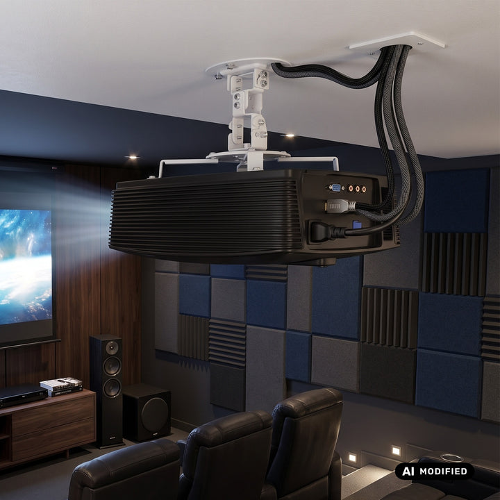 Loftsholder/ophæng til Maclean-projektor, 54–320 mm, op til 13,5 kg, 360 graders rotation, MC-200 W