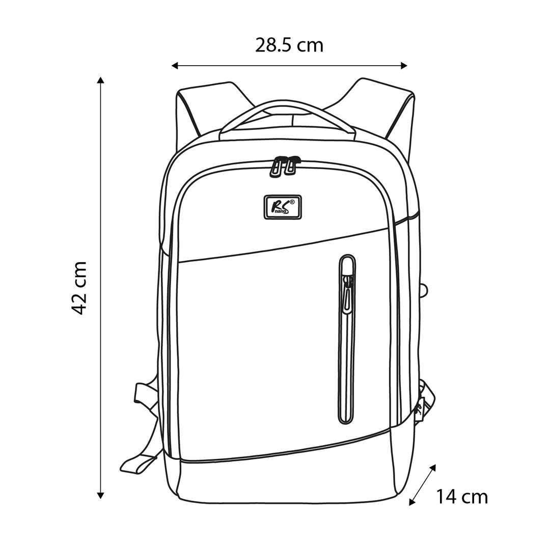 NanoRS-rygsæk til bærbar computer, 15,6", sort, 42x28,5x14, vandafvisende RS204 B