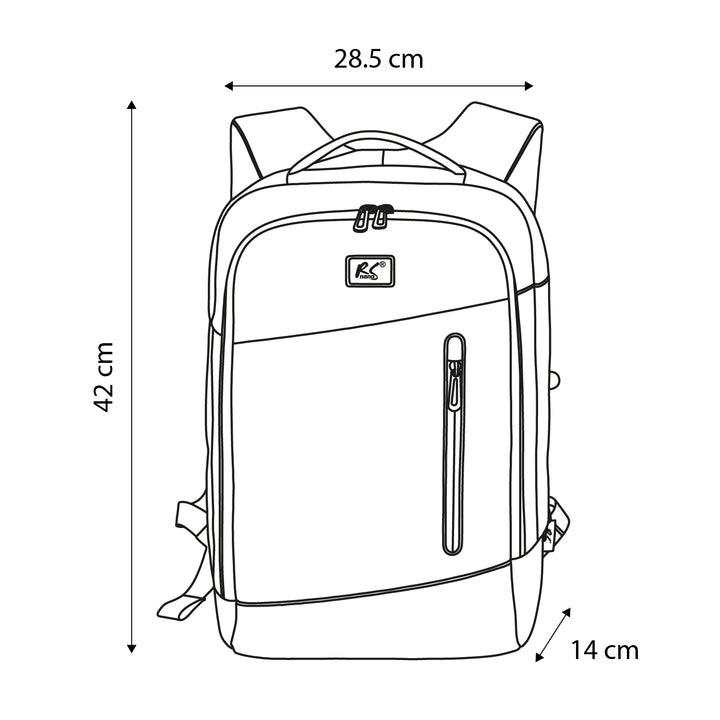 NanoRS-rygsæk til bærbar computer, 15,6", sort, 42x28,5x14, vandafvisende RS204 B