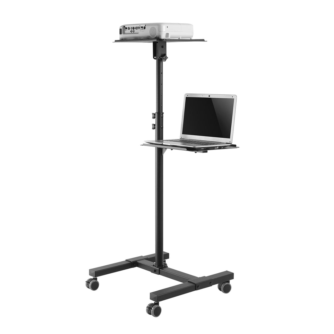 Maclean mobil bord til projektor/bærbar computer, justerbart, stål, maks. 10 kg, MC-207