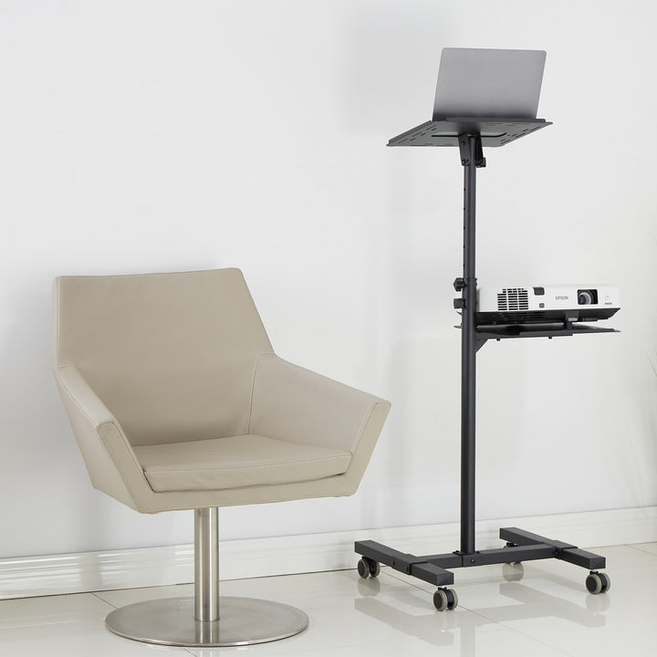 Maclean mobil bord til projektor/bærbar computer, justerbart, stål, maks. 10 kg, MC-207