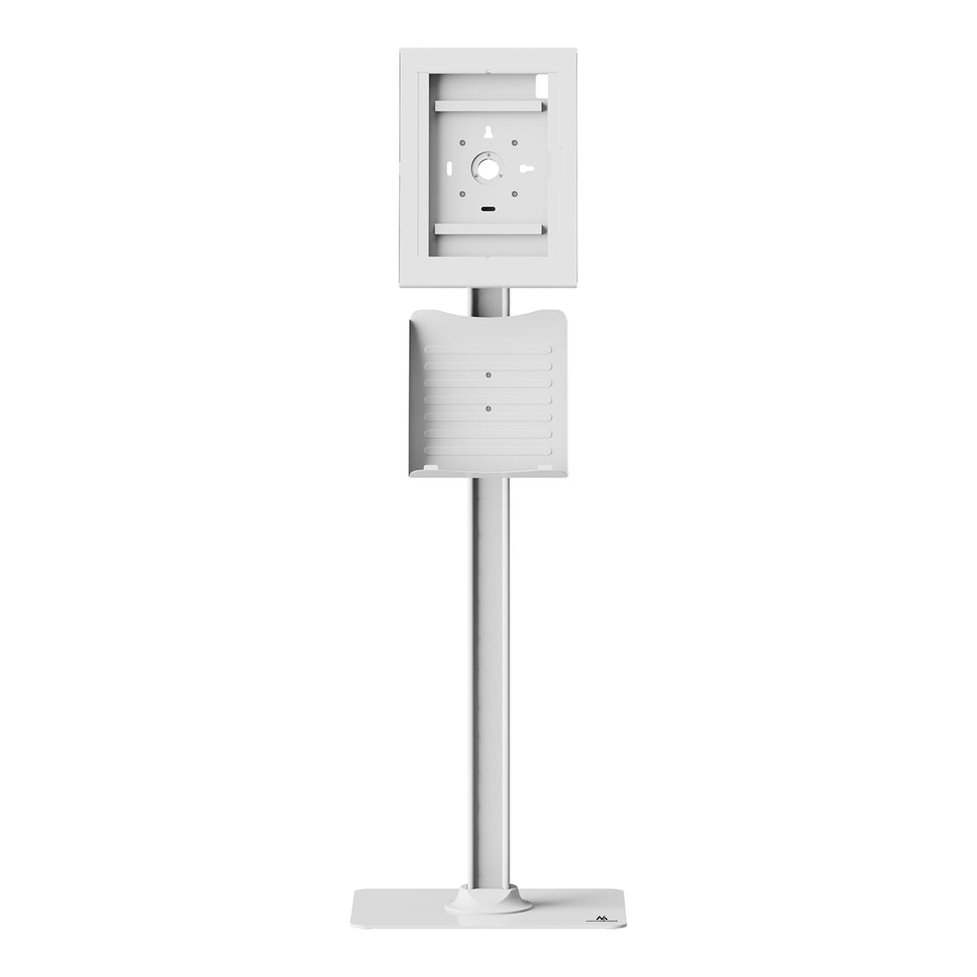 Maclean-reklameholder til tablet, med lås, 12,4"-13", iPad Air/Pro, Samsung Tab S10+/S9+/S8+/S7+, 257x350x22 mm, MC-924 W