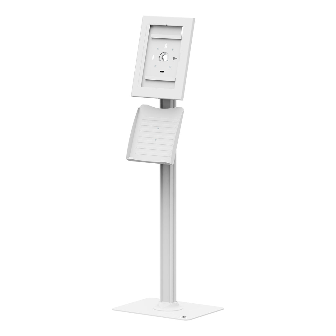 Maclean-reklameholder til tablet, med lås, 12,4"-13", iPad Air/Pro, Samsung Tab S10+/S9+/S8+/S7+, 257x350x22 mm, MC-924 W