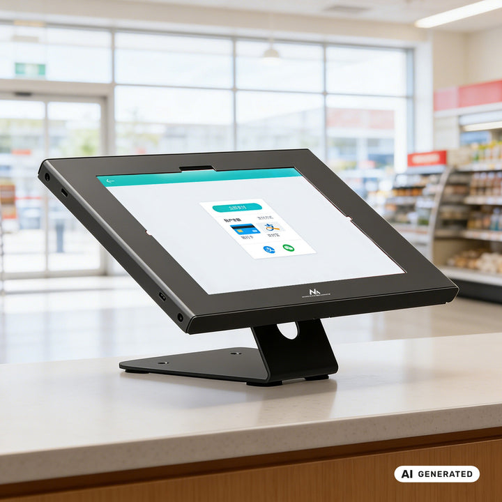 Maclean-tabletholder til reklameformål, med lås, 10,9"-11", iPad Air/Pro, Samsung Tab A- og S-serien, 220x323x22 mm, MC-957 B