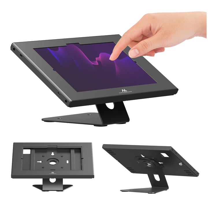 Maclean-tabletholder til reklameformål, med lås, 10,9"-11", iPad Air/Pro, Samsung Tab A- og S-serien, 220x323x22 mm, MC-957 B