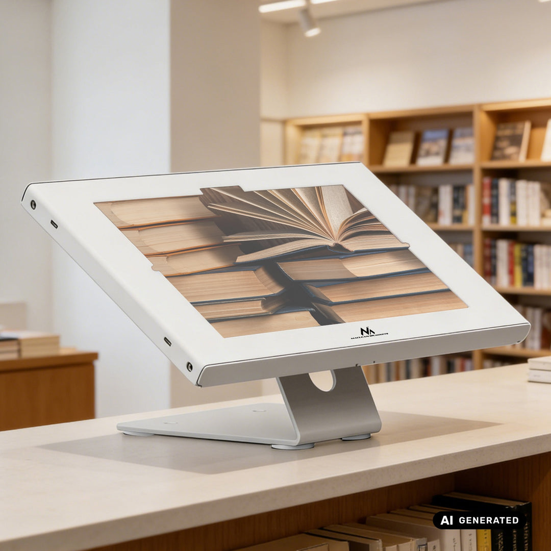 Maclean-tabletholder med låsemekanisme, 10,9"-11", iPad Air/Pro, Samsung Tab A- og S-serien, 220 x 323 x 22 mm, MC-957 W