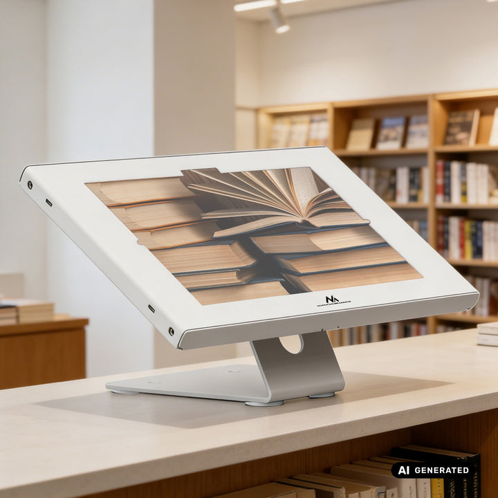 Maclean-tabletholder med låsemekanisme, 10,9"-11", iPad Air/Pro, Samsung Tab A- og S-serien, 220 x 323 x 22 mm, MC-957 W