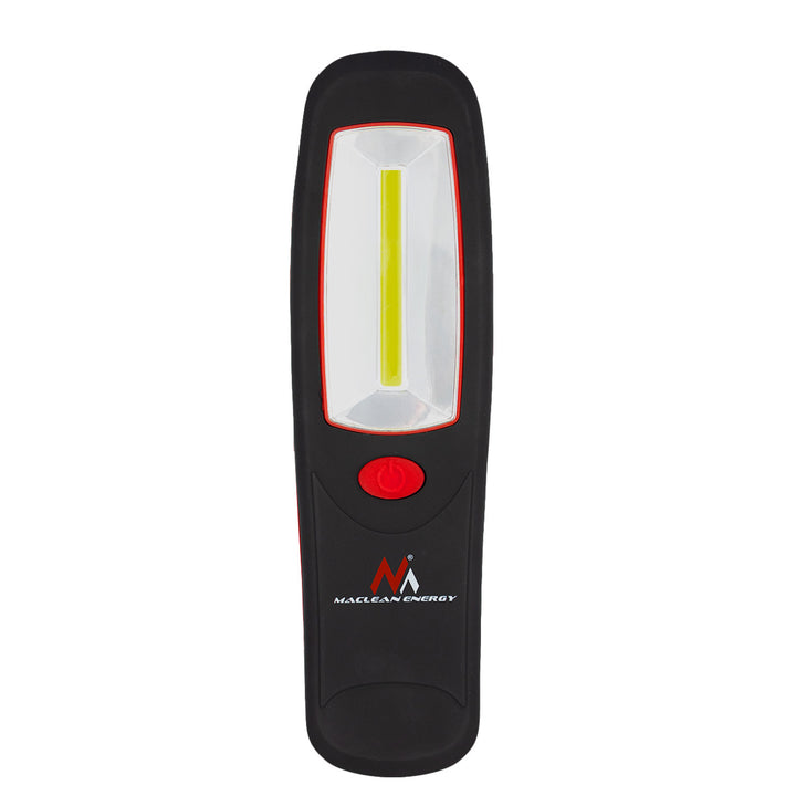 Maclean COB LED-værkstedslampe, magnet, krog, MCE03, 2 stk. + 6 stk. Varta Industrial LR6/AA R-06-batterier