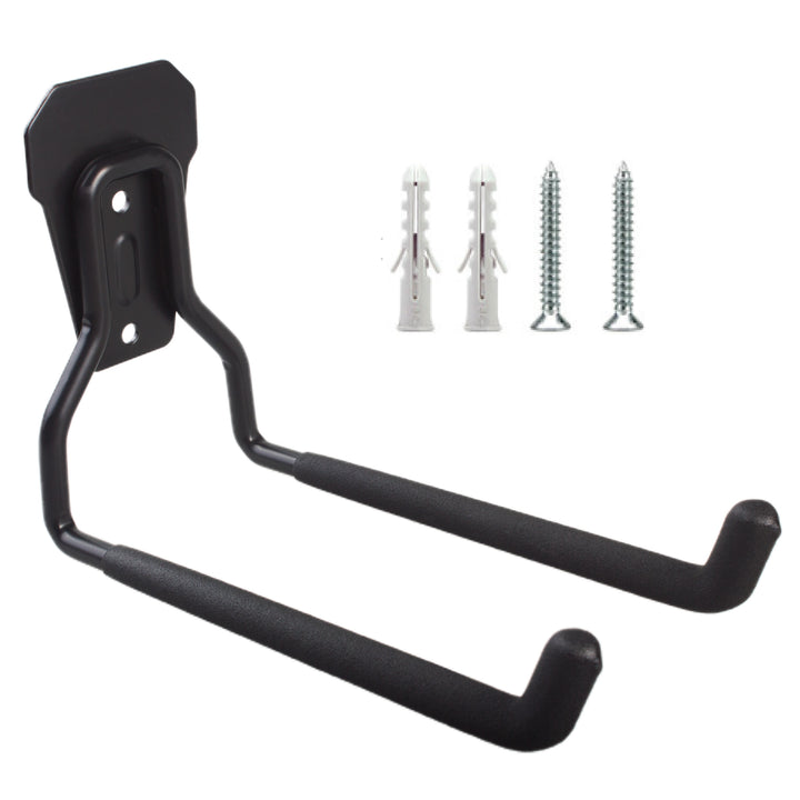 Maclean vægholder/ophæng til dæk, haveværktøj, stiger, slanger, cykler, stål, maks. belastning 35 kg, MC-440, 3 stk.