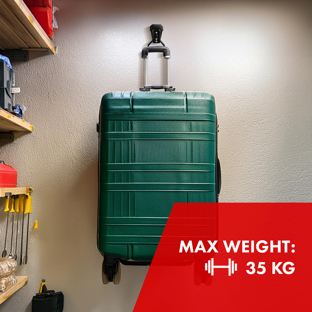 Maclean vægholder/ophæng til dæk, haveværktøj, stiger, slanger, cykler, stål, maks. belastning 35 kg, MC-440, 3 stk.