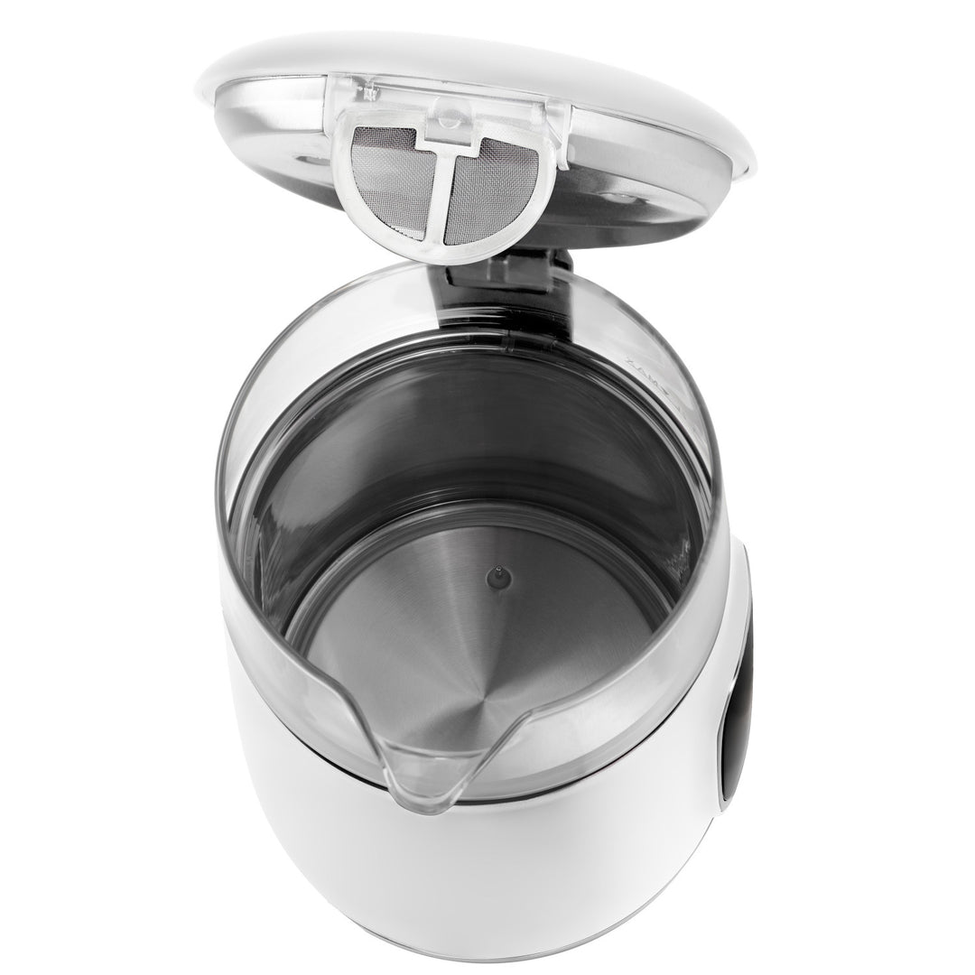 Elektrisk kedel i glas med temperaturregulering 1,7 l, LED, 40–100 °C, Adler AD 1305 WS hvid