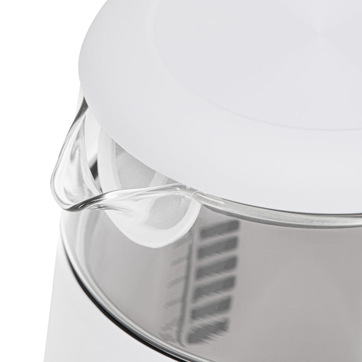 Elektrisk kedel i glas med temperaturregulering 1,7 l, LED, 40–100 °C, Adler AD 1305 WS hvid
