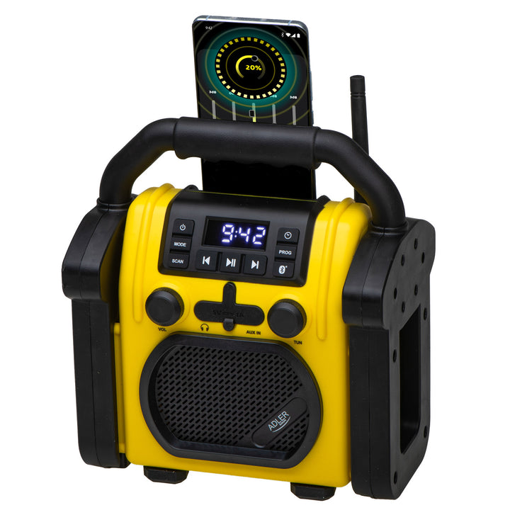 Adler byggepladsradio, Bluetooth 5.1, IPX 54, effekt 10 W, AD 1911