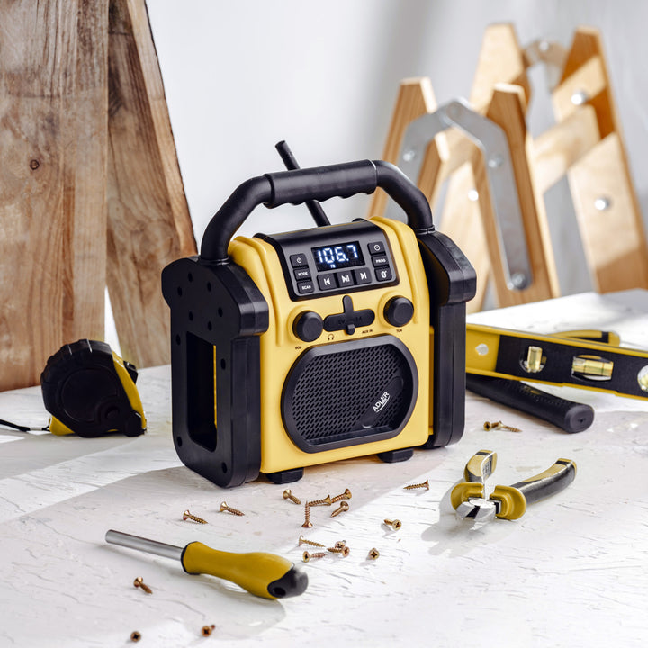Adler byggepladsradio, Bluetooth 5.1, IPX 54, effekt 10 W, AD 1911