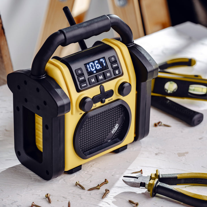 Adler byggepladsradio, Bluetooth 5.1, IPX 54, effekt 10 W, AD 1911