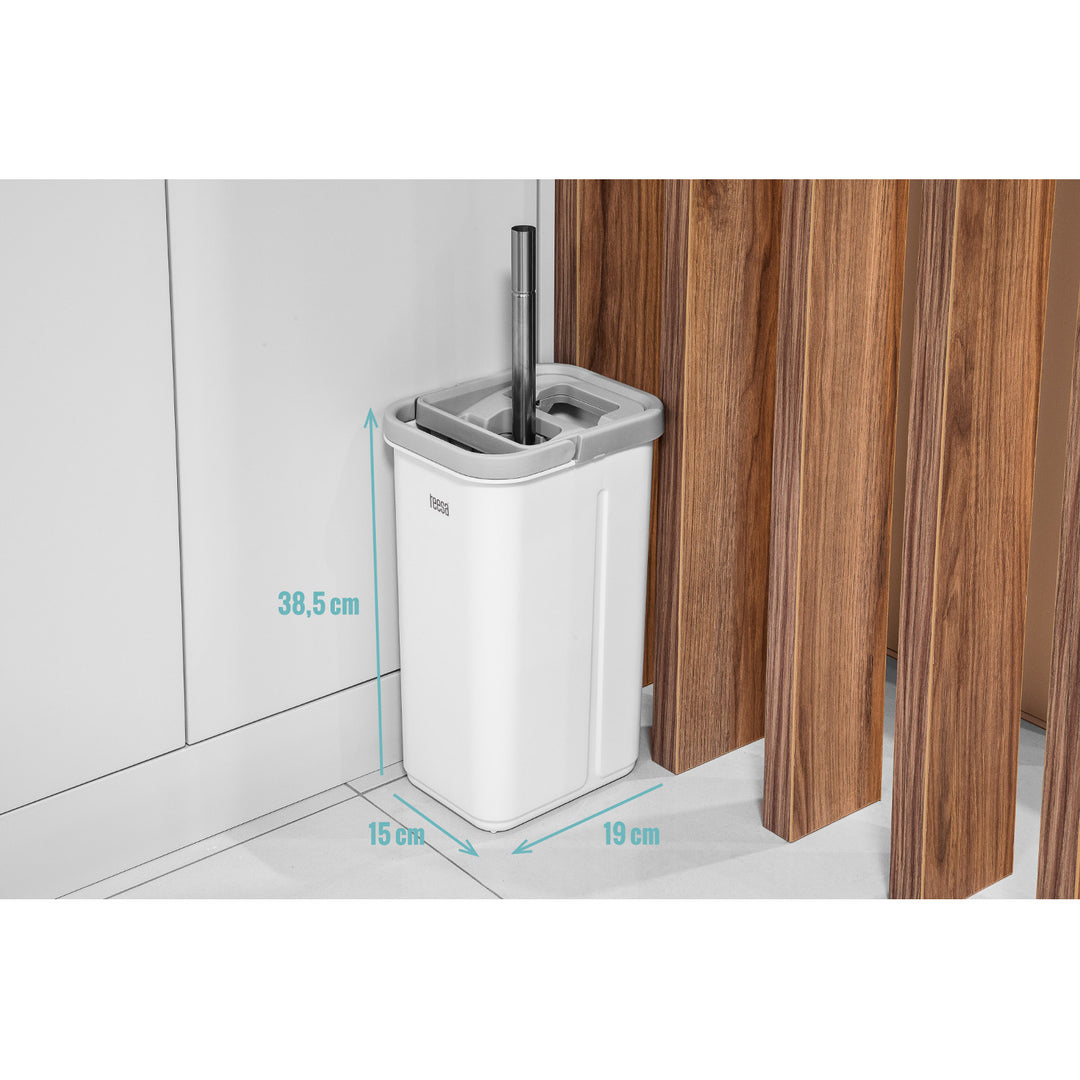 Teesa flad rengøringsmoppe, spand med to kamre, kapacitet 5,7 l, New Clean R13, Teesa
