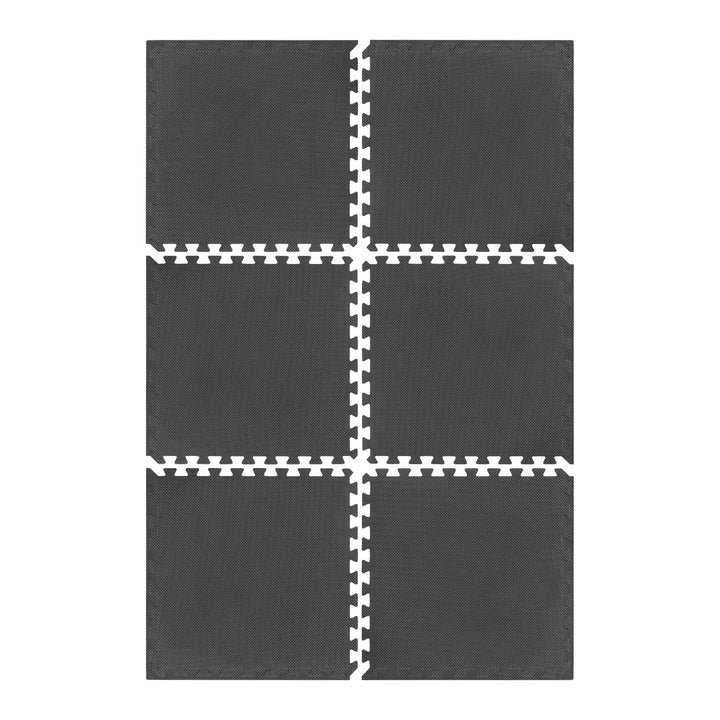 Måtte til udstyr og træning i fitnesscenteret 180 x 120 cm, EVA-materiale, 6 puslespil, REBEL ACTIVE