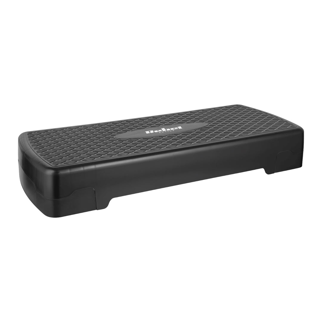 Aerobic- og fitness-step Rebel Active, 3 trin, 68 cm, sort, RBA-3227-BK