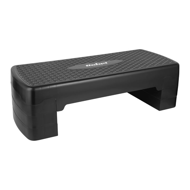 Aerobic- og fitness-step Rebel Active, 3 trin, 68 cm, sort, RBA-3227-BK