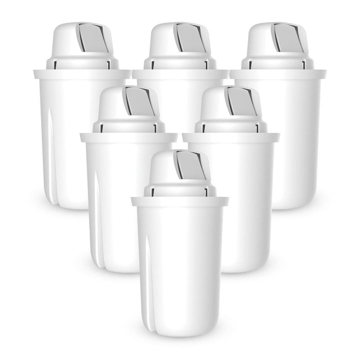 Sæt med 6 filtre til Dafi-filterkande, Classic-filterpatron, kapacitet op til 150 liter vand, reducerer vandets hårdhed, D.WF.DAFI.5+1.P