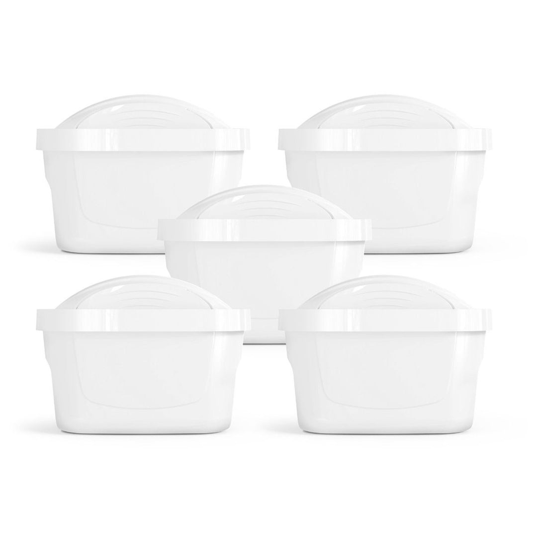 Sæt med 5 filtre til Dafi-filterkande, Unimax-filterpatron, kapacitet op til 200 liter vand, reducerer vandets hårdhed, D.WF.DAFI.UM.4+1.P