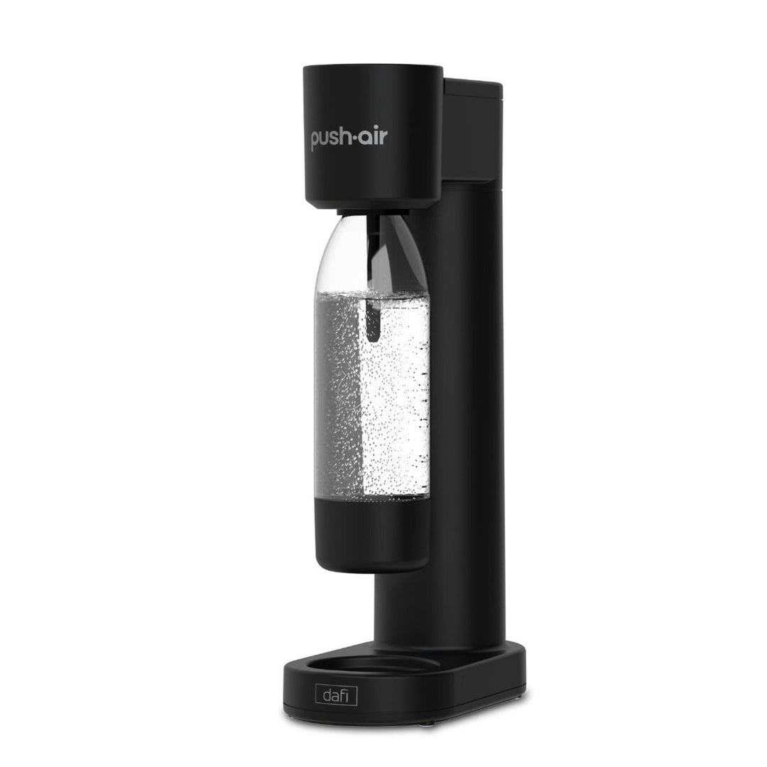 Dafi Push Air-kulsyreapparat, sort, leveres med 2 stk. 0,7 l-flasker og en CO2-patron