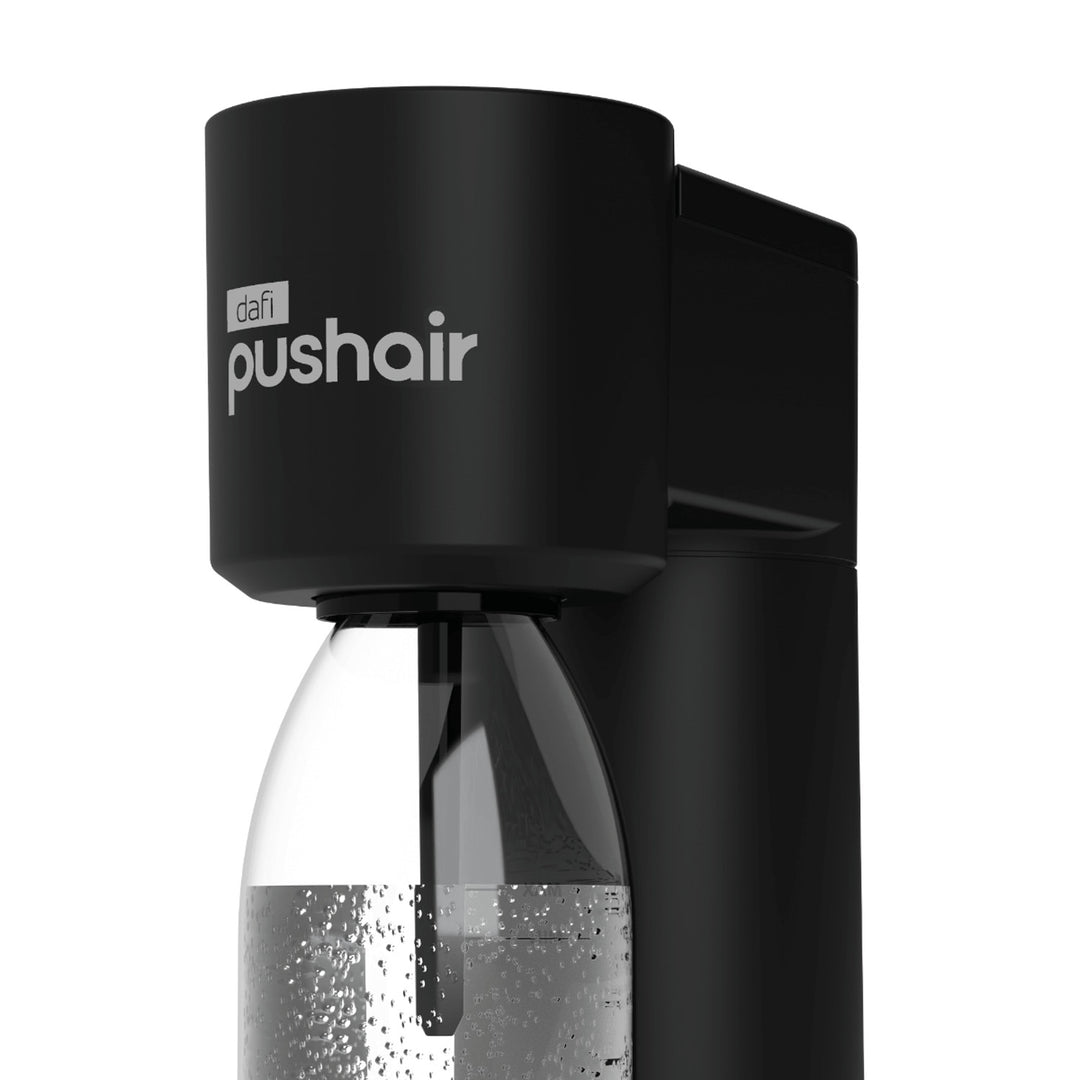 Dafi Push Air-kulsyreapparat, sort, leveres med 2 stk. 0,7 l-flasker og en CO2-patron