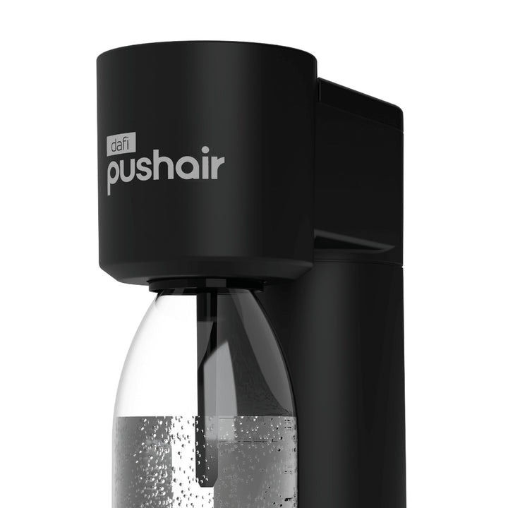 Dafi Push Air-kulsyreapparat, sort, leveres med 2 stk. 0,7 l-flasker og en CO2-patron
