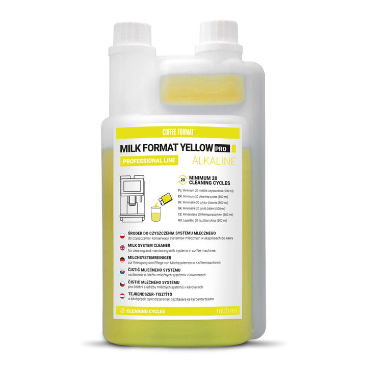 Rengøringsmiddel til mælkesystemet 1 l, Coffee Format MILK FORMAT YELLOW PRO