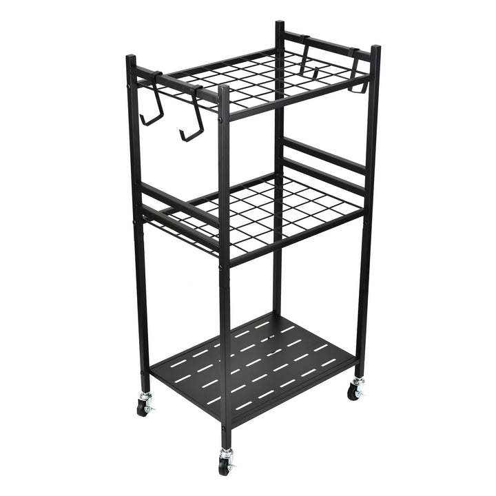 Maclean mobil stativ/vogn til haveværktøj, sort, mål 43x30x79 cm, maks. 20 kg, MC-138