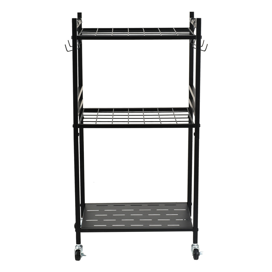 Maclean mobil stativ/vogn til haveværktøj, sort, mål 43x30x79 cm, maks. 20 kg, MC-138
