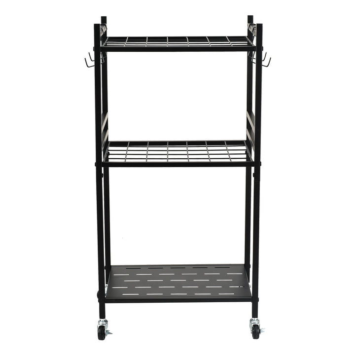 Maclean mobil stativ/vogn til haveværktøj, sort, mål 43x30x79 cm, maks. 20 kg, MC-138