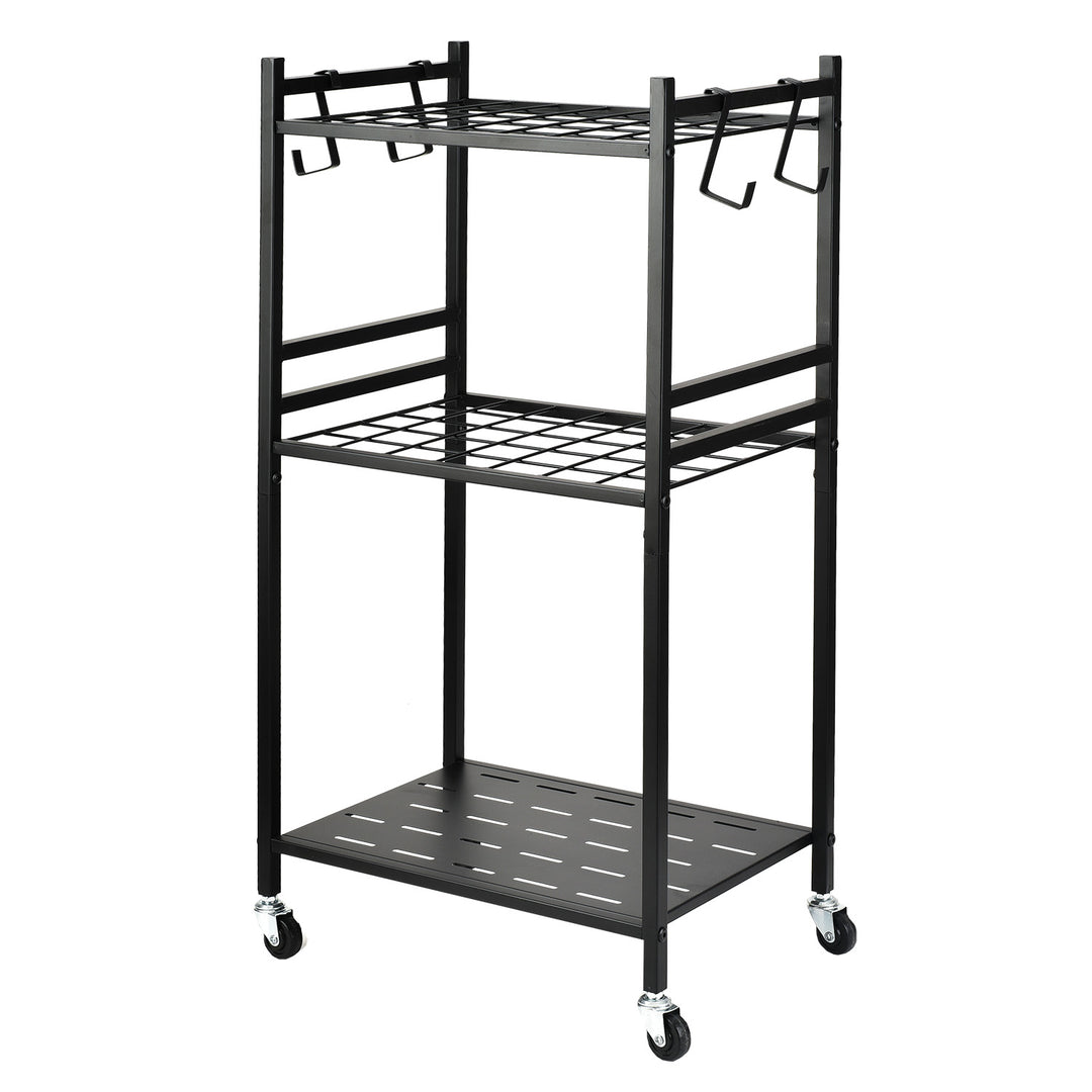 Maclean mobil stativ/vogn til haveværktøj, sort, mål 43x30x79 cm, maks. 20 kg, MC-138