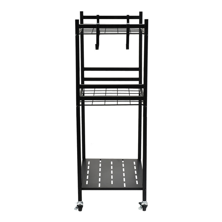 Maclean mobil stativ/vogn til haveværktøj, sort, mål 43x30x79 cm, maks. 20 kg, MC-138
