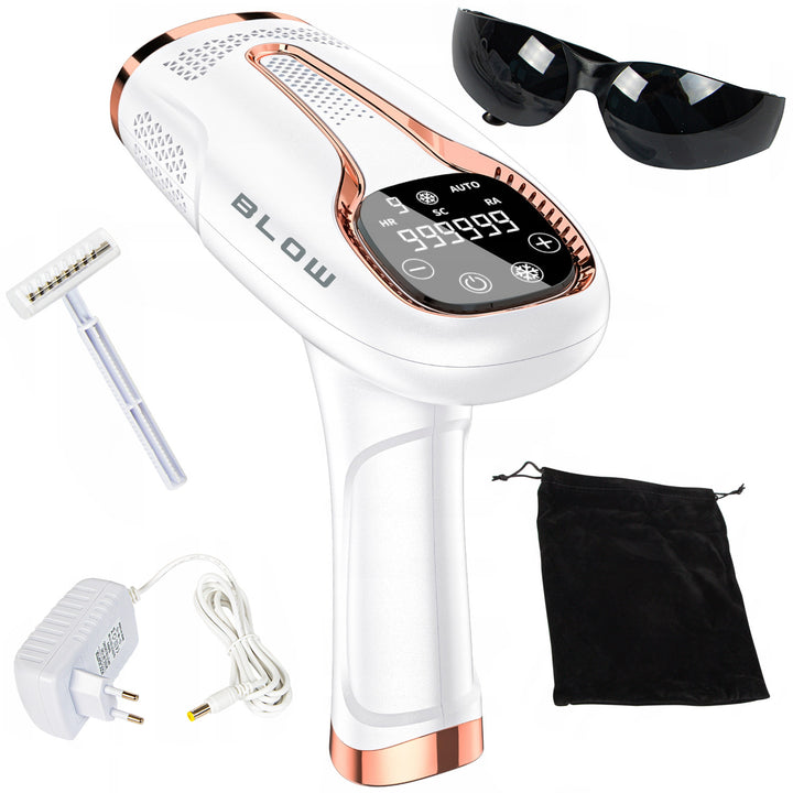 IPL Blow lyshårfjerner, Ice Cool-funktion, 9 effektniveauer, indbygget UV-filter, automatisk blinkfunktion, langvarig effektivitet, 44-480#