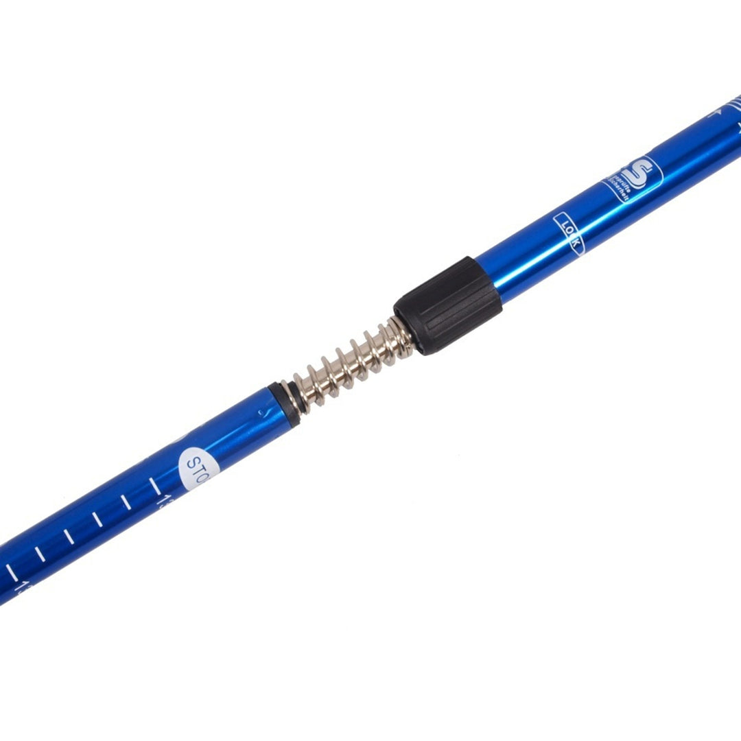 Teleskopiske Nordic Walking-stave i aluminium, 65–135 cm, blå, 2 par