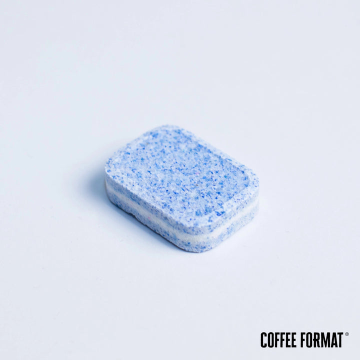 Sæt med rengøringstabletter til kaffemaskiner, 2-phase Cleaning TABS+ 40 x 3,5 g + afkalkningstabletter til kaffemaskiner, Descaler Tab+ 6 x 16 g
