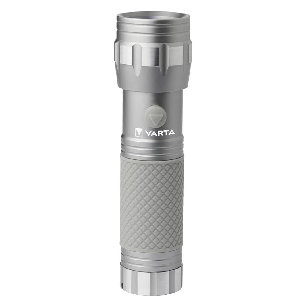 UV-LED-lommelygte 15638 i aluminium, UV-bølgelængde 395–400 nm, Multi LED-teknologi + Varta-batterier medfølger