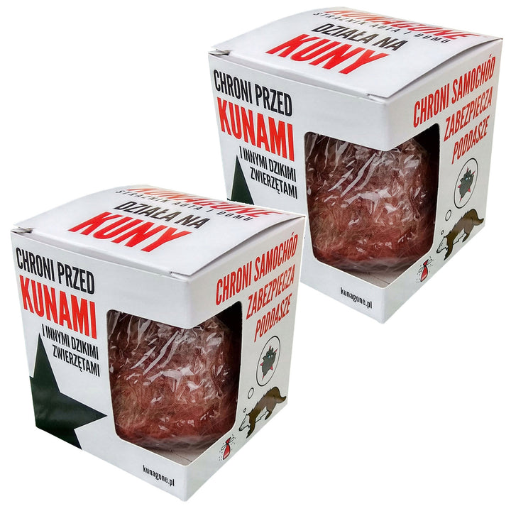 Kunagone-mårskræmmer, naturlig, til bilen, hjemmet og loftet, 2 stk.