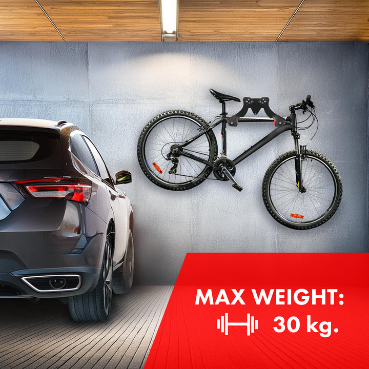 Maclean cykelvægholder, stål, maks. belastning 30 kg, MC-449, 4 stk.