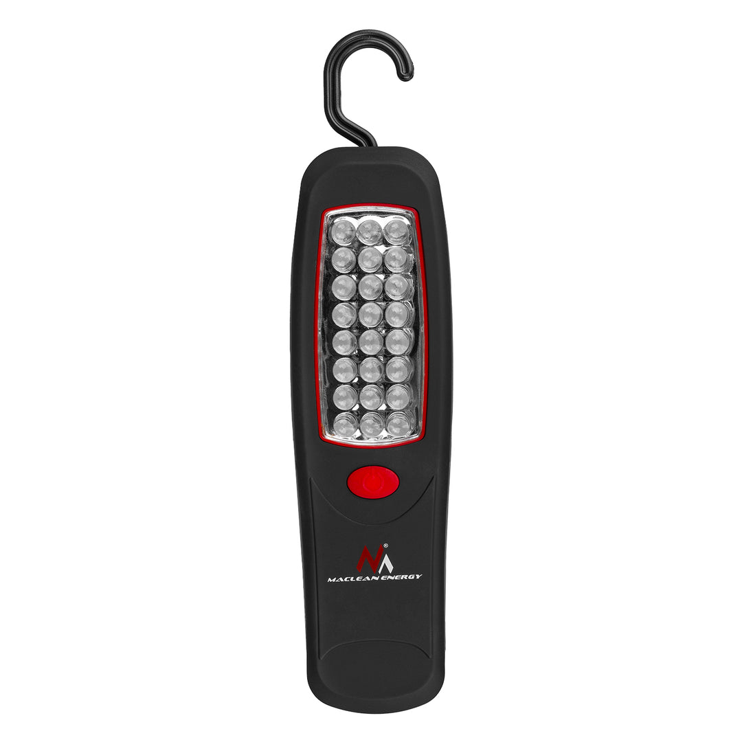 2 stk. Maclean-værkstedslampe med 24 LED, magnet, krog, MCE03 + 6 stk. R-06-batterier (R06, AA, LR06) 1,5 V VARTA Longlife Power