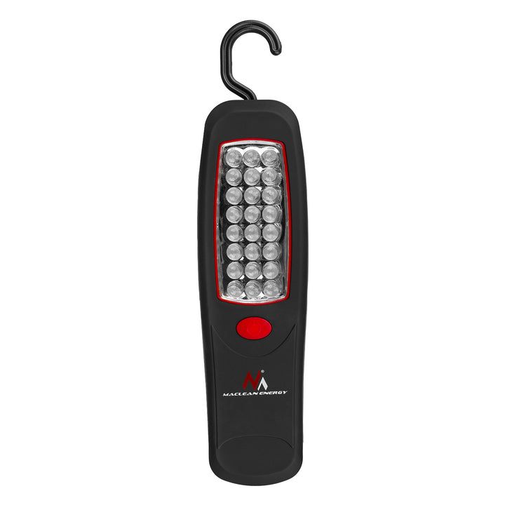 2 stk. Maclean-værkstedslampe med 24 LED, magnet, krog, MCE03 + 6 stk. R-06-batterier (R06, AA, LR06) 1,5 V VARTA Longlife Power