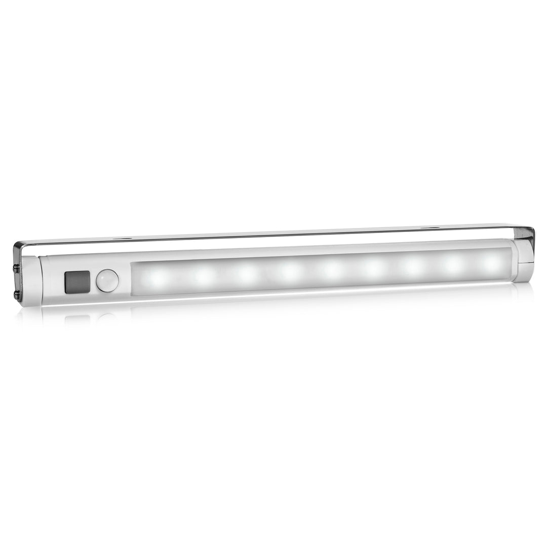 2 stk. Maclean LED-køkkenlampe, til montering under skab, 9 SMD, batteridrevet, PIR-sensor med tænd/sluk-funktion, MCE166 + 6 stk. R-06/AA/LR06-batterier, 1,5 V, VARTA Longlife Power