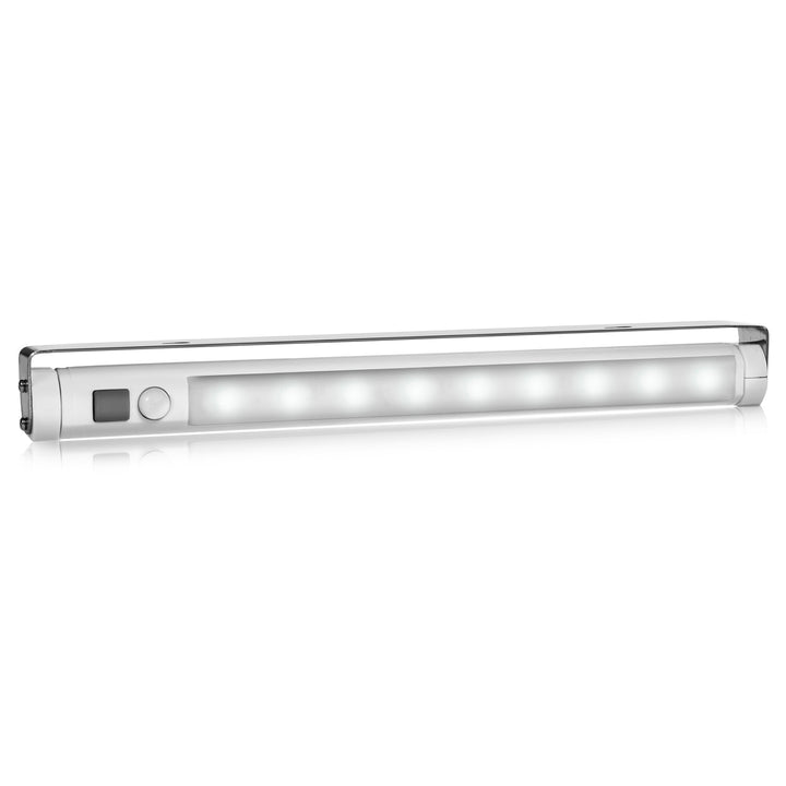2 stk. Maclean LED-køkkenlampe, til montering under skab, 9 SMD, batteridrevet, PIR-sensor med tænd/sluk-funktion, MCE166 + 6 stk. R-06/AA/LR06-batterier, 1,5 V, VARTA Longlife Power
