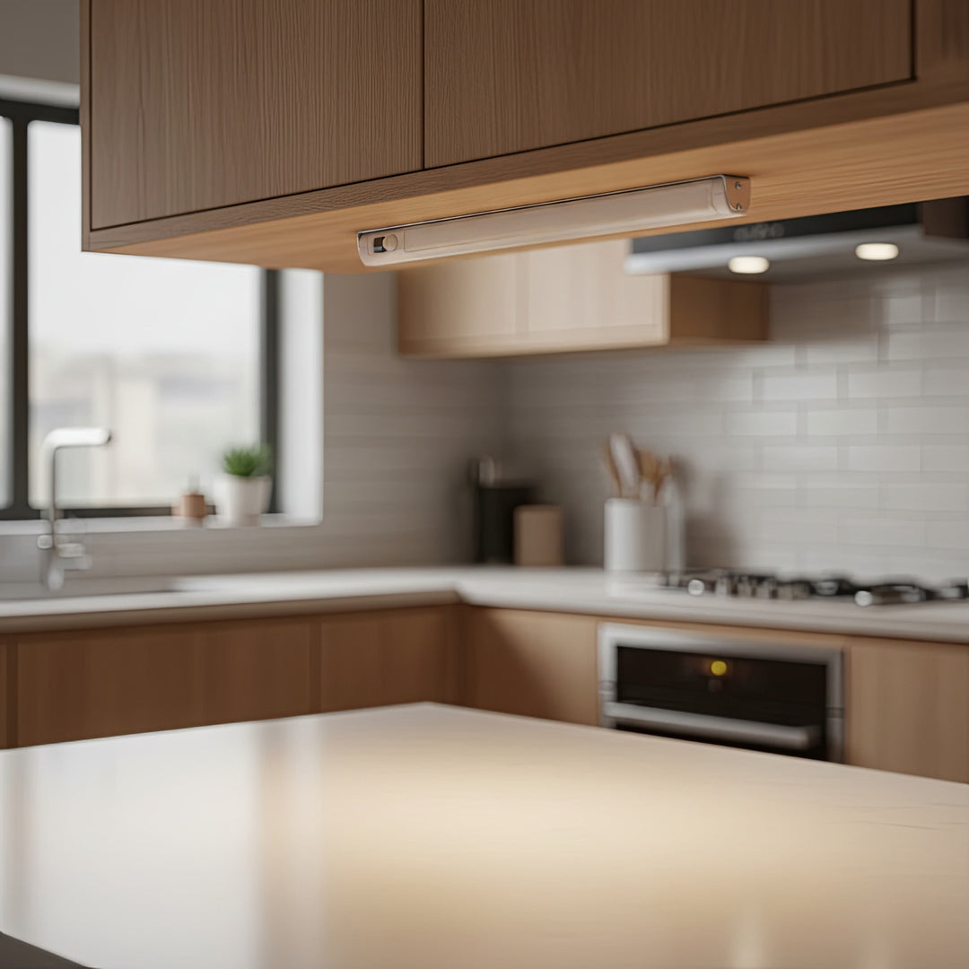 2 stk. Maclean LED-køkkenlampe, til montering under skab, 9 SMD, batteridrevet, PIR-sensor med tænd/sluk-funktion, MCE166 + 6 stk. R-06/AA/LR06-batterier, 1,5 V, VARTA Longlife Power