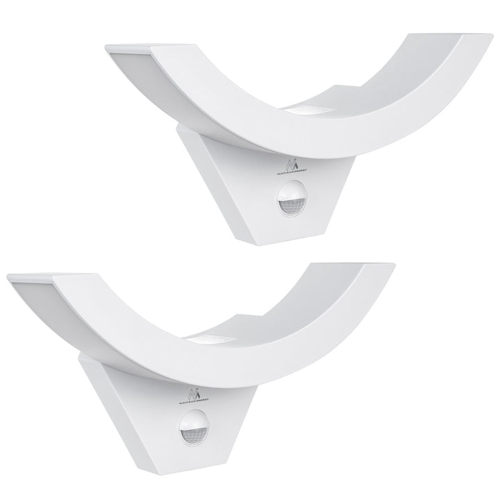 Maclean LED-lampe med bevægelsessensor, PIR-sensor, hvid, 10 W, IP54, 800 lm, MCE290 W, 2 stk.