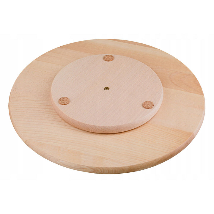 Practic drejeskive til servering af snacks og pizza, bøgetræ, diameter 40 cm, 20090700