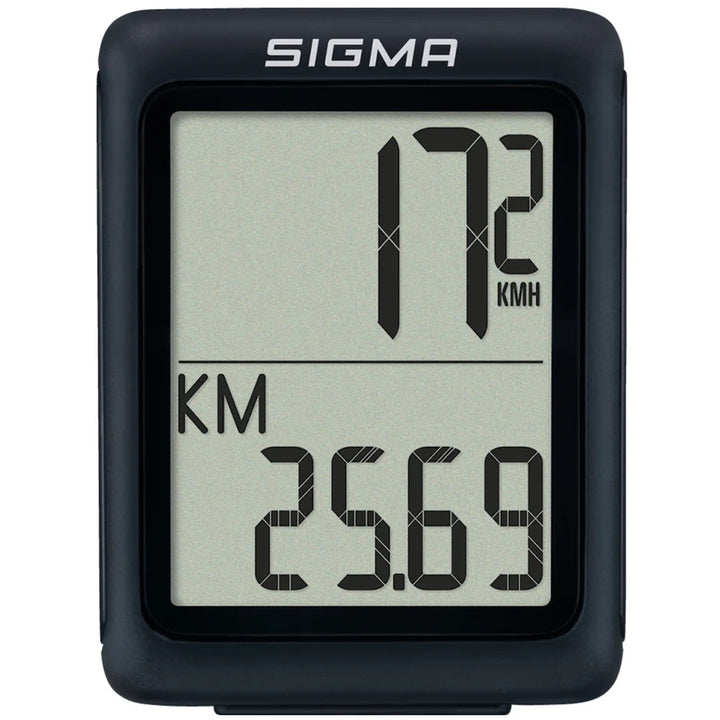 Sigma BC 5.0 WR cykeltæller, vandtæt, vejrbestandig, stort og letlæseligt display, 5 grundlæggende funktioner